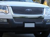 Ford Explorer (06-) нижняя решетка переднего бампера алюминиевая, горизонтальный дизайн.