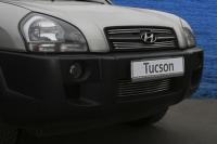 Декоративные элементы решётки радиатора d10 (2 элемента - верх+низ) "Hyundai Tucson" хром, HTUC.92.2267