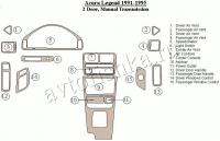 Декоративные накладки салона Acura Legend 1991-1995 2 двери, Механическая коробка передач