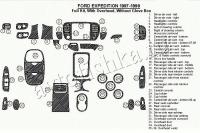 Декоративные накладки салона Ford Expedition 1997-1999 полный набор, с Overhead, Console, без перчаточный ящик, 39 элементов.