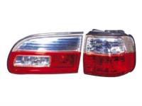Mitsubishi Delica, Space Gear (97-) фонари задние красно-хромированные, комплект лев. + прав.