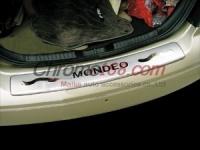 Ford Mondeo (00-07) хромированная декоративная накладка на задний бампер, нержавеющая сталь