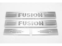 Ford Fusion (06.2002-) накладки на пороги из нержавеющей стали, 4 шт.