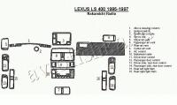 Декоративные накладки салона Lexus LS-400 1995-1997 Nakamichi Радио, Соответствие OEM, 6 элементов