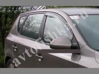 Передние дефлекторы боковых окон 2 части дымчатые Kia Ceed 2007-2012