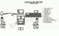 Декоративные накладки салона Lexus LS-400 1995-1997 Pioneer Радио, Соответствие OEM, 6 элементов