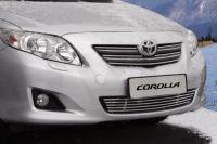 Декоративный элемент воздухозаборника d10 (5 трубочек) "Toyota Corolla" хром, TCOR.97.2228