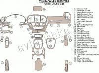 Декоративные накладки салона Toyota Tundra 2003-2006 полный набор, Double Cab