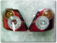 Toyota Yaris P2 (05-) фонари задние светодиодные красно-хромированные, комплект 2 шт.