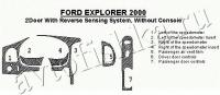 Декоративные накладки салона Ford Explorer 2000-2000 с Reverse Sensing система, базовый набор, 2 двери