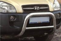 Решетка передняя мини d 76 с перекладиной "Hyundai Tucson", HTUC.55.0098