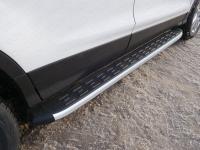 Ford Kuga (17–) Пороги алюминиевые с пластиковой накладкой 1820 мм