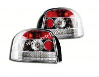 Audi A3 (03-08) фонари задние светодиодные красно-хромированные, комплект 2 шт.