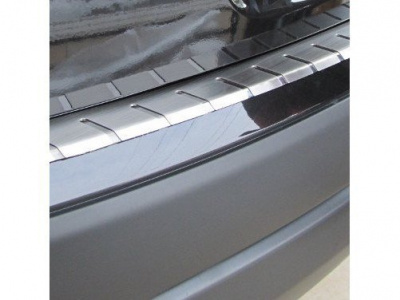 Volkswagen Passat B6, СС (05-) накладка на задний бампер профилированная с загибом, нержавеющая сталь, к-кт 1шт.