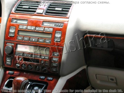 Декоративные накладки салона Lexus LS-400 1998-2000 Nakamichi Радио