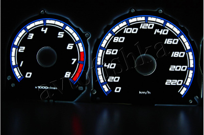 Honda Prelude III светодиодные шкалы (циферблаты) на панель приборов