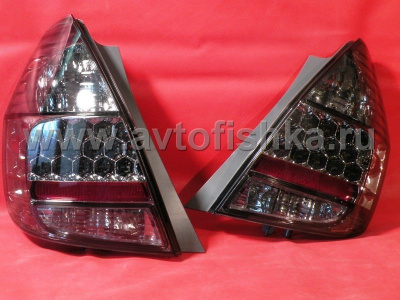 Honda Fit, Jazz (01-06) фонари задние светодиодные тонированные, комплект 2 шт.