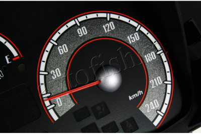 Fiat Punto 2 светодиодные шкалы (циферблаты) на панель приборов - дизайн 1