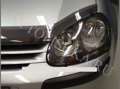 Защита передних фар карбон VW Golf 5 2004-2008, Jetta 2005-2010