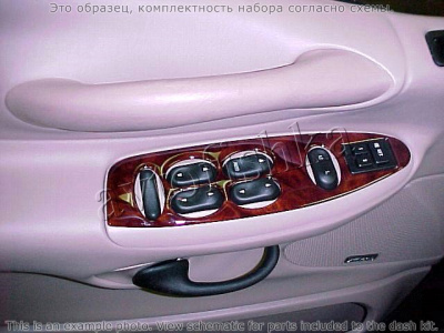 Декоративные накладки салона Ford Expedition 1997-1999 полный набор, с Overhead, Console, с перчаточный ящик, 40 элементов.