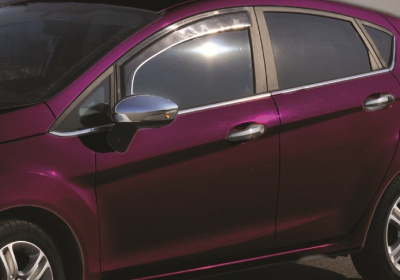 Ford Fiesta (09–) Накладки на зеркала, 2 части (Abs хром)