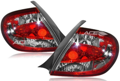 Dodge Neon (00-02) фонари задние красно-хромированные, дизайн Altezza, комплект 2 шт.
