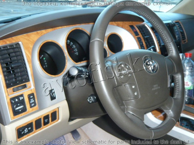 Декоративные накладки салона Toyota Tundra 2007-н.в. базовый набор, Bucket Seats, Navigation система