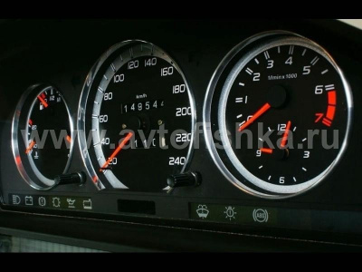 Mercedes W201 190 светящиеся шкалы приборов - накладки на циферблаты панели приборов, дизайн № 1