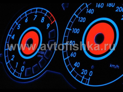 Toyota Celica (00-05) светящиеся шкалы приборов - накладки на циферблаты панели приборов