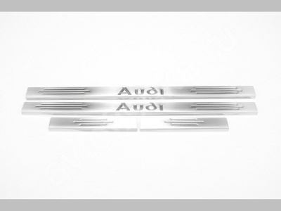 Audi A4 (1998 - 2004) накладки на пороги из нержавеющей стали, комплект 4 шт.