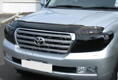 Защита передних фар темные Toyota Land Cruiser 200 (12-15)