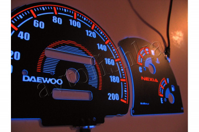 Daewoo Nexia светодиодные шкалы (циферблаты) на панель приборов