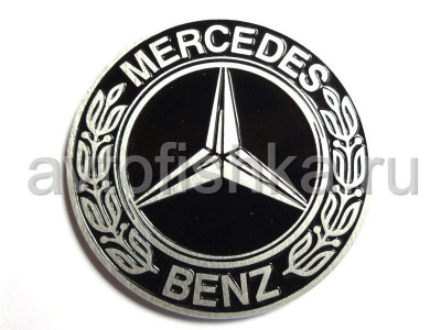 Наклейка с логотипом Mercedes Benz на панель салона, кругдая алюминиевая