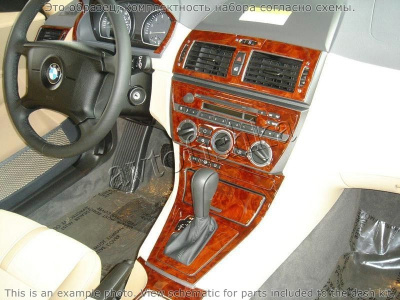 Декоративные накладки салона BMW X3 2004-н.в. АКПП AC Control, Premium CD Changer