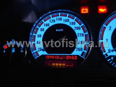 BMW Z3 светящиеся шкалы приборов - накладки на циферблаты панели приборов, дизайн 1