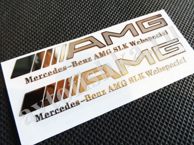 AMG алюминиевая наклейка на кузов Mercedes-Benz AMG Webspecial, комплект 2 шт.