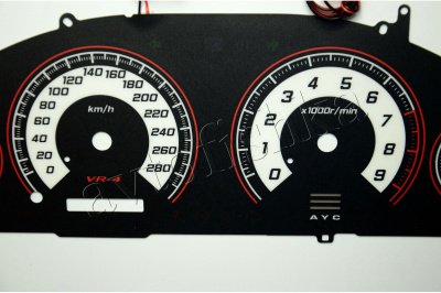 Mitsubishi Galant (96 - 03) светодиодные шкалы (циферблаты) на панель приборов