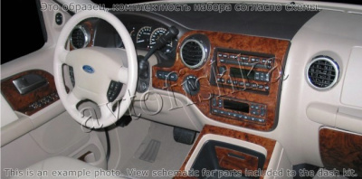 Декоративные накладки салона Ford Expedition 2003-2006 базовый набор, авто AC, Tracktion Control