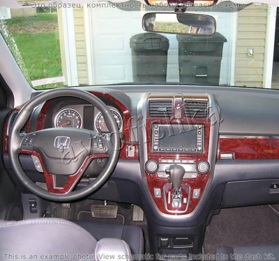 Декоративные накладки салона Honda CR-V 2007-2009 полный набор, EX Model, Автоматическая коробка передач, без навигации, без подогрев сидений