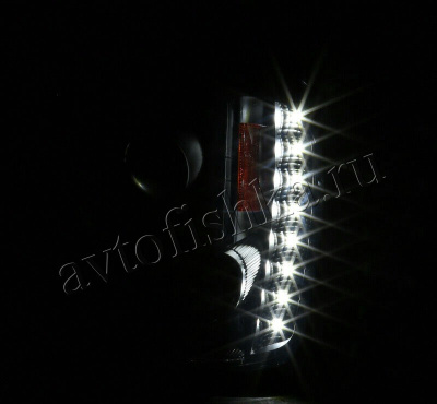 Chevrolet Trailblazer (01-09) фары передние черные, с DRL подсветкой, комплект 2 шт.