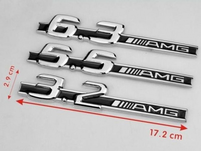 Эмблема (табличка) логотип 3.2 AMG на крыло для Mercedes-Benz