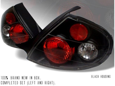Dodge Neon (00-02) задние фонари черные, дизайн Altezza, комплект 2 шт.