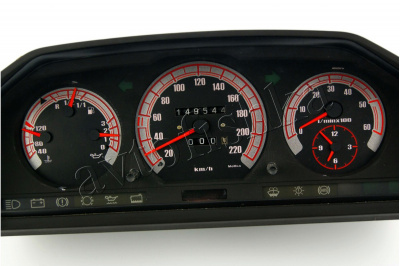 Mercedes 190 W201 светодиодные шкалы (циферблаты) на панель приборов - дизайн 4