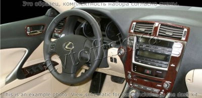 Декоративные накладки салона Lexus IS 2006-н.в. полный набор, Автоматическая коробка передач, с навигацией