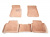 Infiniti FX35, FX45 (2006-2008) бежевые всесезонные 3D коврики салона с противоскользящими накладками