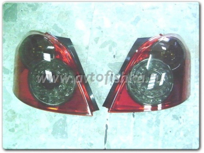 Toyota Yaris P2 (05-) фонари задние светодиодные красно-тонированные, комплект 2 шт.