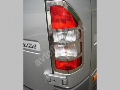 Mercedes Sprinter W901 (1998-) накладки на задние фонари из нержавеющей стали, 4 шт.