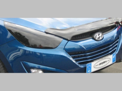 Hyundai Tucson ix35 (10-) прозрачная защита фар, поликарбонат, комплект 2 шт.