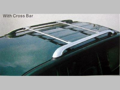 Toyota Land Cruiser 200 (07-/12-/15-) хромированные рейлинги на крышу с поперечинами