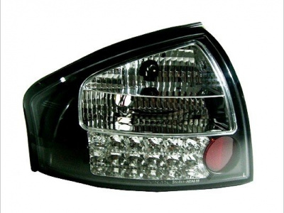 Audi A6 (97-04) фонари задние светодиодные черные с хромом, комплект 2 шт.